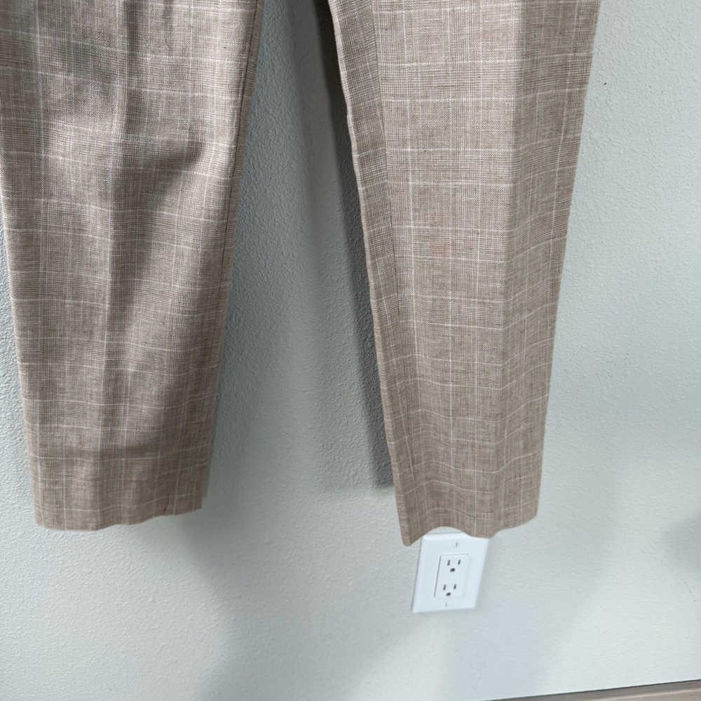 Veronica Beard Renzo Cropped Pants Plaid Brown Business Casual Women’s Size 0 - Picture 7 of 14